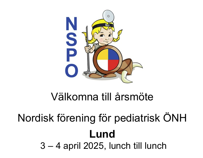 NSPO - Årsmöte nordisk förening för pediatrisk ÖNH 2025-bild